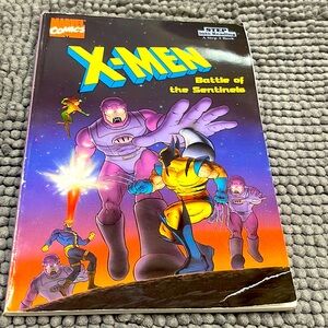 Vintage 1994 Marvel Comics X-Men Battle of the Sentinels paperback kids book